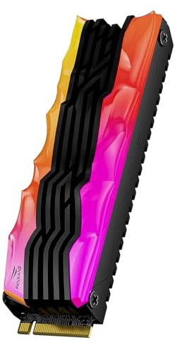 fanxiang S790R 4TB NVMe M.2 SSD PCIe 4.0 x4, unità a stato solido interna con dissipatore di calore RGB, fino a 7350MB/s, 3D NAND TLC, compatibile PS5, ideale per giochi, creatori e professionisti