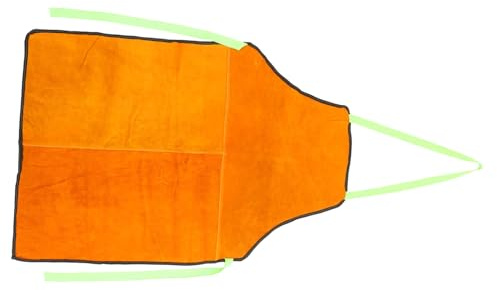 Operitacx Delantal Soldador De Piel De Vaca Resistente Al Calor Delantal Trabajo Práctico Para Protección Soldadura y Carpintería Para Talleres Seguros y Uso Profesional