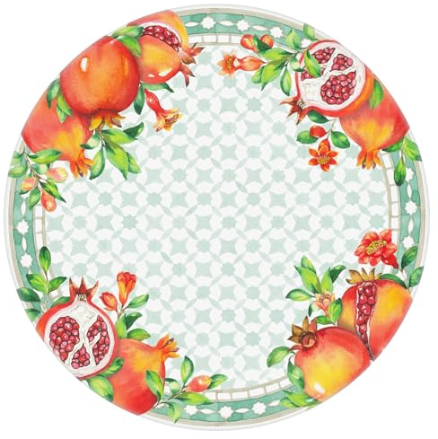 Les Jardins de la Comtesse – Plato plano grande de melamina pura – Sevilla – Ø 28 cm – Servicio de mesa de vajilla cuasi-irrompible MelARTmine