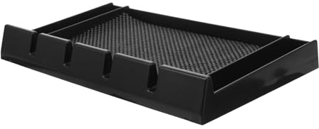 Amosfun Barber Clipper Organizer Tray Non-slip Mat and Clipper Guard Holder Vintage Style Hair Trimmer Storage Case for Professional Barber Station and Hairdressing Tools