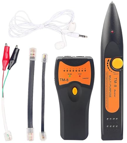Fiber Meter, TM-8 RJ11 RJ45 Cat5 Cat6 Tester for cavi di rete LAN telefonica Rilevatore Tracciatore toner Ethernet Trova linee