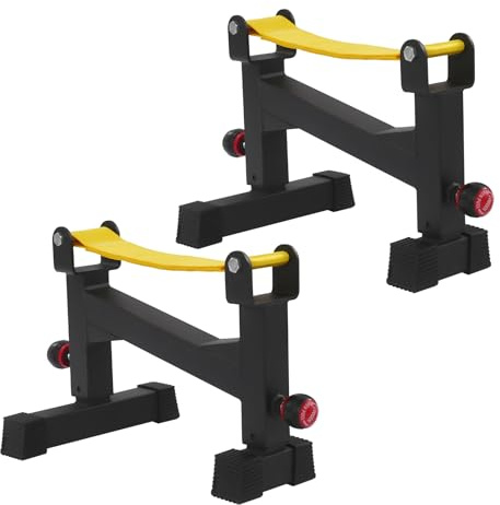 Schlingenständer, 2 Langhantel-Pufferrahmen 30–40cm, Kreuzhebe-Plattform Höhenverstellbar bis 300kg für Zuhause Fitnessstudio Gewichtheben