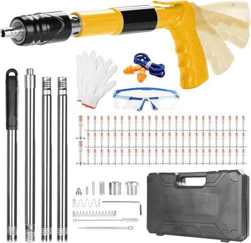 Clavadora Beton, pistola manual de clavos para hormigón y acero, 5 niveles ajustables viene con 120 clavos, clavadora remache pistola para paredes de hormigón, techos e instalación de carpintería