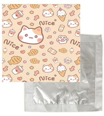 Generico Telo per Lunch Box - Pieghevole 50 Cm Fodera In Alluminio Riutilizzabile,Telo Termico Isolante | Per Bottiglia D'Acqua Palla Di Riso Ombrello Pendolarismo Pesca Outdoor Ufficio Picnic