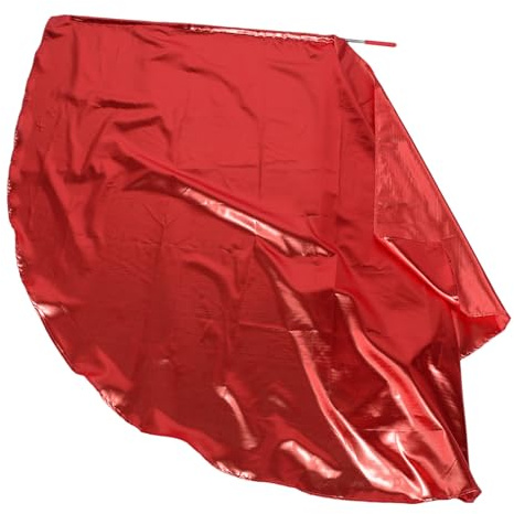 AMUSLESUR Bandera de Adoración para Bailar Diseño Sofisticado en Rojo, Portátil y Duradera, Adecuado para Eventos y Rutinas de Danza Infantiles