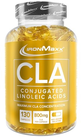 IronMaxx CLA - 130 Kapseln | Unterstützt den Fettstoffwechsel | antioxidative Eigenschaften | 800mg CLA pro Kapsel