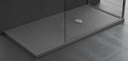Novellini Olympic Plus Duschwanne, 140x90x4,5cm, grau (RAL 7037)