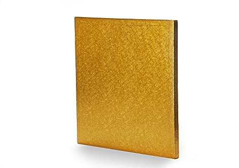 Anniversary House 10-inch Cake Drum Gold, Pack of 1, Individually Wrapped, Sturdy Fibre Cake Drum Square, DSW10G