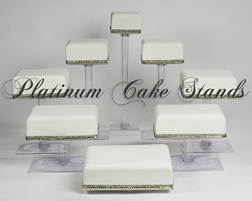 Présentoir à gâteaux de mariage 8 étages carré (style SQ845)