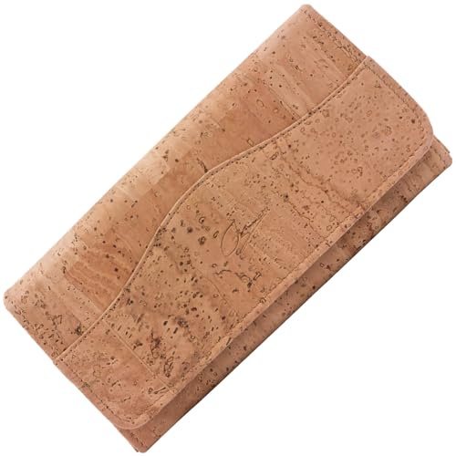 Simaru Damen Geldbörse aus Kork, veganes nachhaltiges Portemonnaie mit RFID-Schutz, Geldbeutel Made in EU, robust und wasserabweisend
