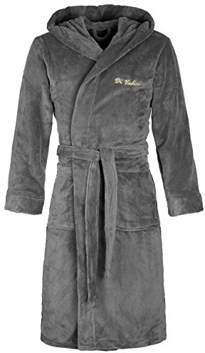Di Vadini Unisex Herren Damen Bademantel Florenz mit Kapuze I Morgenmantel flauschig I Nachtwäsche aus edler Mikrofaser Öko-Tex Standard 100 I Kimono mit Farb- & Größenauswahl XXS - 5XL