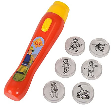 Simba 109252280 Fireman Sam Light Projector 6 Motifs 16 cm