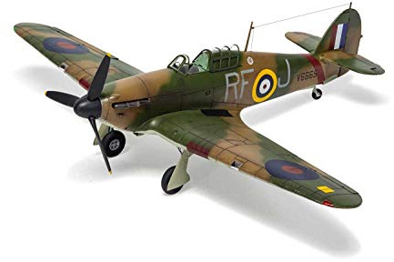 Airfix Model Set - A05127A Hawker Hurricane Mk.I Model Building Kit - Plastic Model Plane Kits for Adults & Children 8+, Set Includes Sprues & Decals - 1:48 Scale Model
