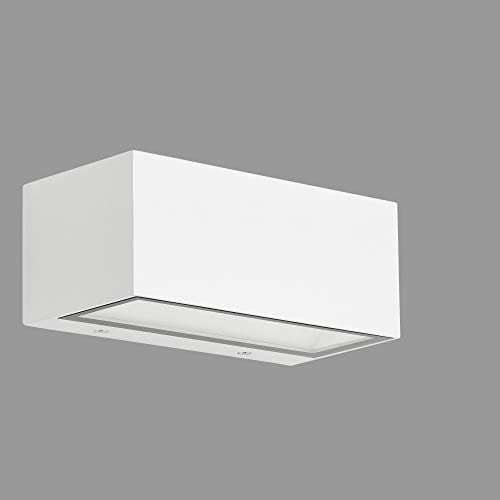 TELEFUNKEN - LED Außenwandleuchte, Außenwandlampe 1-flammig, 12 Watt, 1.200 Lumen, 4.000 Kelvin, IP44, Weiß, 185x75x91mm (LxBxH)