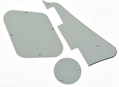 Dopro Elfenbeinfarbene 3-lagige LP Pickguard & Rückplatte Schalterplatte Hohlraumabdeckungen für Epiphone Les Paul