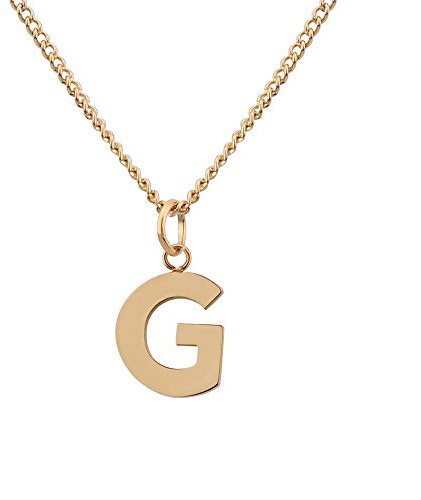 Guld bokstav halsband I Bokstav halsband för damer I Guldkedja med bokstavshänge (G)