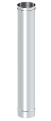 Schornstein - Längenelement EW einwandig 1000mm Länge und 80mm Durchmesser, 0,6mm Wandstärke, Edelstahl