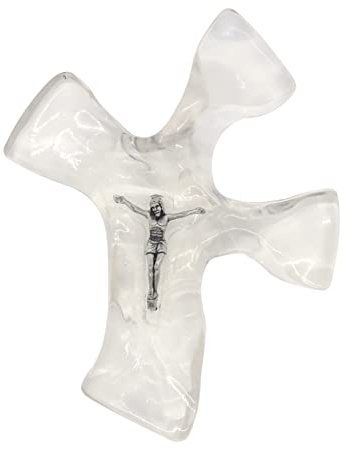 VILLAGE GIFT IMPORTERS The Original Clinging Cross © by Not So Plain Jane with Silver-Tone Corpus | Contours to the Human Hand