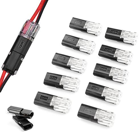 Auto Stecker Steckverbindung Wasserdichter Steckverbinder, 2 polig Steckbarer Kabelanschluss, 18-24AWG Draht Steckverbinder Auto Elektrischer Anschluss Stecker, Kabel Crimp Anschluss (10 pack)