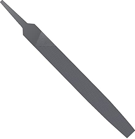 Hatonseyan 6-inch Flat Medium Cut File Double Cut Teeth High Carbon Steel Hand File Single Cut Hardened Without Handle Ideal for Wood, Metal, Plastic
