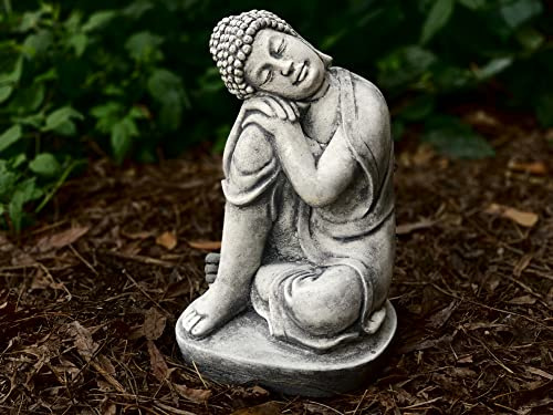 Resting buddha statue Concrete buddha figurine Zen meditating buddha Sitting buddha sculpture Asian zen decor Japanese garden statue Outdoor decor for Zen garden Buddha figurine Home stone decoration