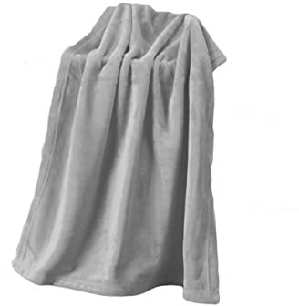 Garneck Decke Für Couch Haustierdecke Fell Solide Haustierdecke Ultraweiche Flanellbettwäsche Warm Gemütlich 50 X 70 cm Grau