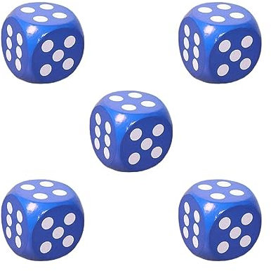 Schaumstoffwürfel, Lernen, Mathematik, Zählen für Jungen und Mädchen, Klassenzimmer, Partygeschenke, Blau, 20 cm, 5 Stück