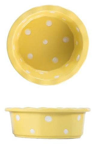 UMMEI Pasta Bowls Vintage Ceramic Salad Bowl Household Fruit Bowl Creative Ceramic Soup Bowl Oval Large Salad Bowl 6 inch Deep Bowl Salad Bowls,Yellow,6in