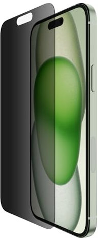 Belkin ScreenForce TemperedGlass antimikrobielle Display-Privacy-Schutzfolie für iPhone 15 Plus/iPhone 14 Pro Max, dünn und kratzfest, inklusive Positionierungsschale für eine blasenfreie Applikation
