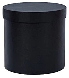Hug Bucket - Caja de almacenamiento de regalo, cajas redondas de cartón para flores, embalaje de regalo de dulces (negro)