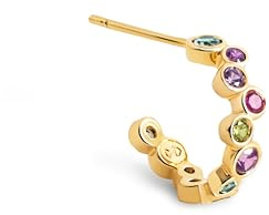 SINGULARU Pendiente suelto Mujer XS Bubbles Baño Oro | Latón con baño de Oro de 18kt aporta estilo y elegancia con circonitas brillantes de diferentes tamaños.