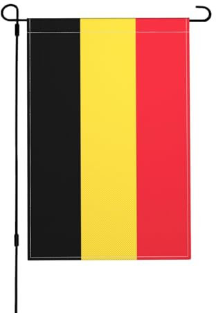 Flagge Belgiens doppelseitige Gartenflaggen für draußen – Frühlingsgartenflagge, Hofflagge, Outdoor-Gartenflagge, perfekt für Rasendekoration
