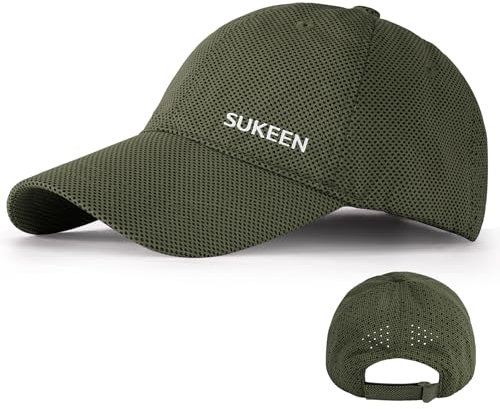 Sukeen Herren Baseballkappe 8 cm Verlängerte Krempe, Unisex Outdoor UV-Schutz Sonnenmütze, Soft Top Basecap mit Elastischem Gummiband, Herren Damen Leichte Baseball Cap(55-59 cm)