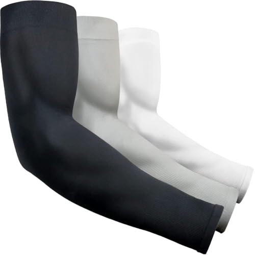 3 Pairs Arm Sleeves, Cooling Arm Sleeves for Women Men, Outdoor Sports Sleeve for Cycling Driving Golf Hiking, Universal Size Summer Sun Arm Cover Sleeves, Compression Arm Sleeve UPF 50 Sun Sleeves