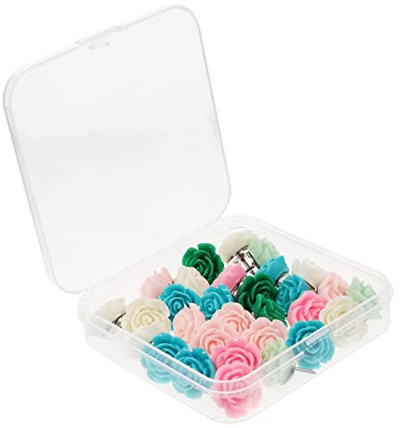 STOBOK Künstliche Blumen Für Die Heimdekoration 30-teiliges Push-Tacks-kartenzubehör Push-pin-Set Für Den Täglichen Gebrauch