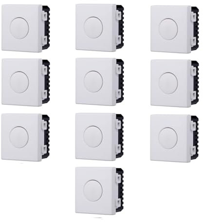 MODULI FRUTTI PRESE BIPASSO 10A 16A 230V INTERRUTTORI PULSANTI SCHUKO USB DIMMER SENSORI ANTENNA RETE COMPATIBILE CON BTICINO MATIX (10x, interruttore touch)