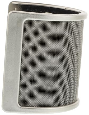 HOMSFOU U-shaped Mic Pop Filter Recording Microphone Windscreen Shield Metal Mesh Pop Filter for Handheld Microphone Wind Protection