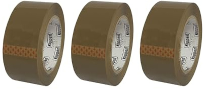 kippen 9004AV3 – Packung mit 3 Rollen Klebeband für Verpackung, Farbe: Havanna, Maße: 132 m x 50 mm.