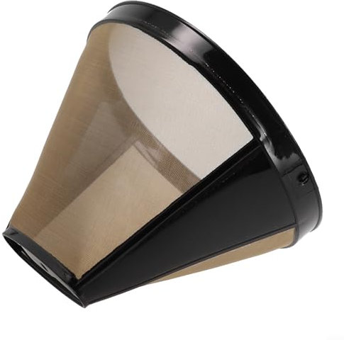 Filtre à café permanent en acier inoxydable en forme de cône pour une filtration optimale avec 4 filtres #