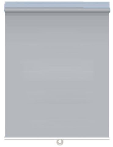 Selbstklebendes Springrollo Verdunkelungsrollo Mittelzugrollo Fensterrollo Thermorollo Verdunkelung 100% wasserabweisend Kabellos Sonnenschutzrollo Tragbare für Innen Wohnzimmer Küche Büro(Gray,90W x