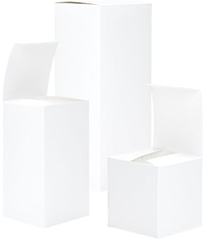 Doni Bomboniere 10 Stück Schachteln für Gastgeschenke, faltbar, groß, klein, DIY-Verpackung, Hochzeit, Taufe, Kommunion, Konfirmation, Weiß, preiswert (8 x 8 x 13 cm - Weiß)