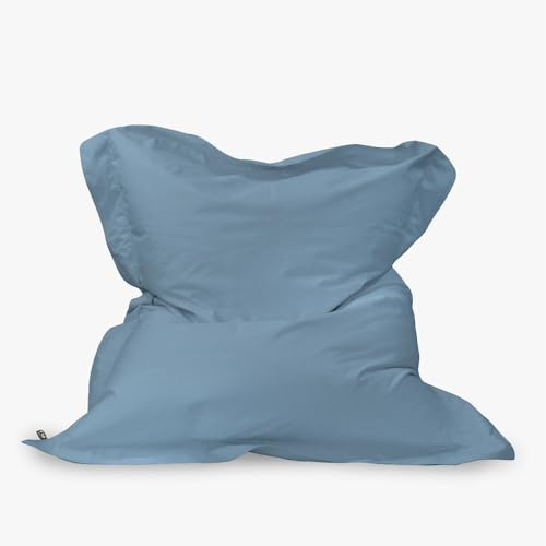 rucomfy Beanbags Kids Indoor/Outdoor Squashy Squarbie Bean Bag. Floor Cushion, Garden Chair or Sun Lounger. Water Resistant 125 x 100cm (Seafoam Blue, Beanbag Only)