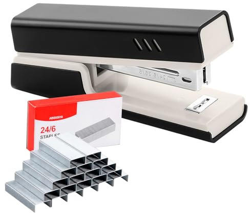 Heavy Duty Stapler, Desktop Staplers 25 Sheet Capacity with 1000 Staples, Uses 24/6 and 26/6 Staples for Office & Home Use