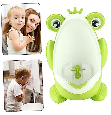 Gatuida Urinoir pour Salle de Bain Hauteur Réglable et Design Cartoon Vert, Urinoir D'apprentissage Propreté et Pot Apprentissage Toilette pour Tout-petits Garçons