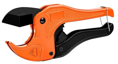 Cortador de tubos, tijeras de trinquete de aluminio, cortador de tubos de PVC/PU/PP, herramienta manual de corte de manguera para sistemas de riego de jardín, herramienta de corte de fontanería