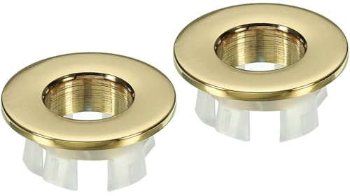 2 anelli in ottone per troppopieno per lavello, inserto in rame, anello di troppopieno in ottone resistente, accessori di ricambio per cucina, bagno, bagno, lavabo