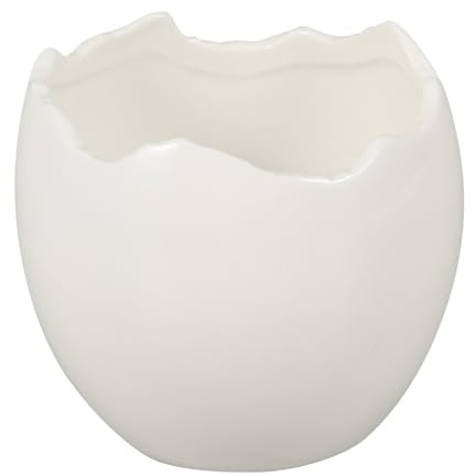 TOGEVAL Tazón de Cerámica Forma de Cáscara de Huevo de 120ml para Decoración y Almacenamiento de Postres en Casa o Banquetes Diseño Moderno y Sencillo
