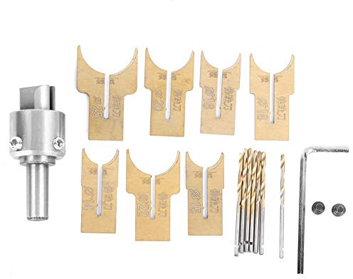 Kit de cortador de fresado de broca para hacer cuentas de madera profesional, juego de herramientas de carpintería de acero de aleación de para ébano, palisandro, sándalo, 18