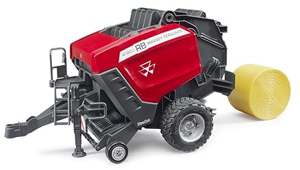 bruder 02039 - Imballatrice per balle rotonde Massey Ferguson RB 4180 V