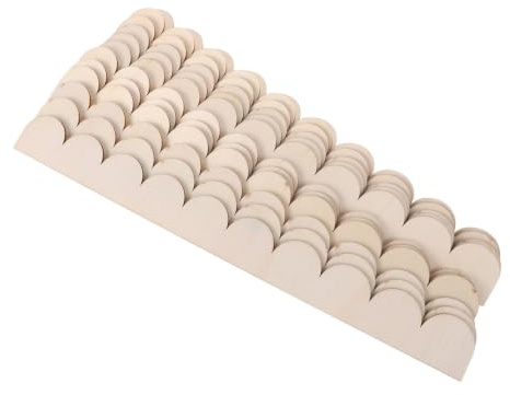 Wooden Trim Strips Scalloped Edge 12pcs Unfinished for DIY Crafts